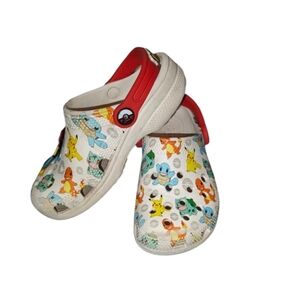 Crocs Classic Pokémon 2 Clogs White Multi Colorway Toddler Size 11